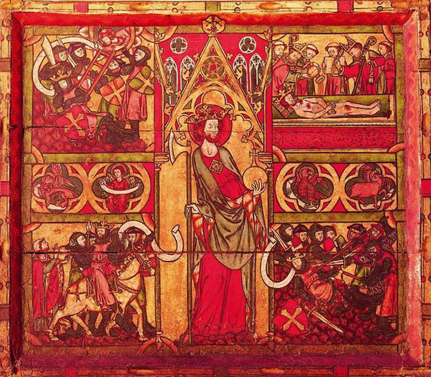 Алтарная картина собора с житием Св. Олафа